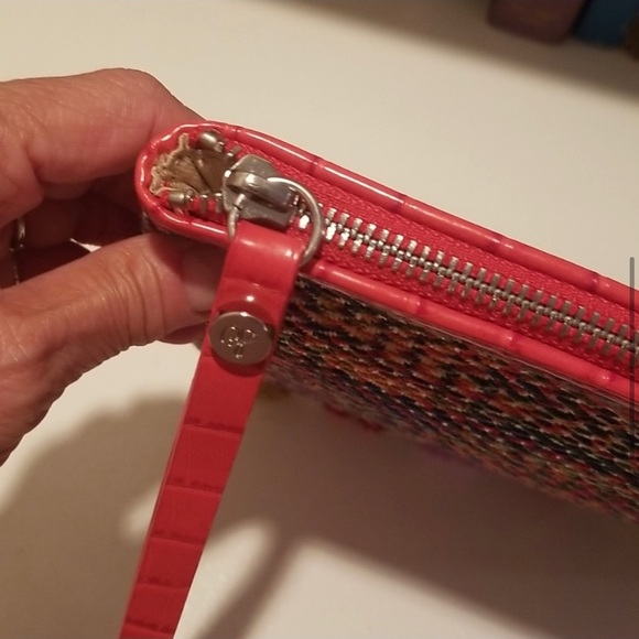 Sam Edelman Straw Clutch multicolored beach summer small tote - Picture 3 of 4